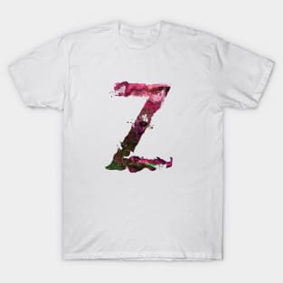 Colorful Painted Initial Letter Z T-Shirt